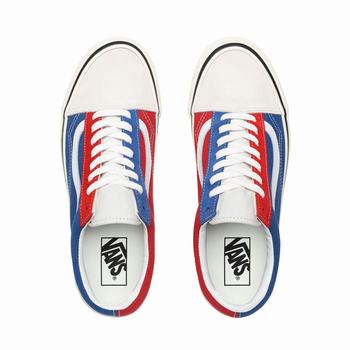 Panske Tenisky Vans Anaheim Factory Old Skool 36 DX Biele/Modre/Červené VA78NTVGE